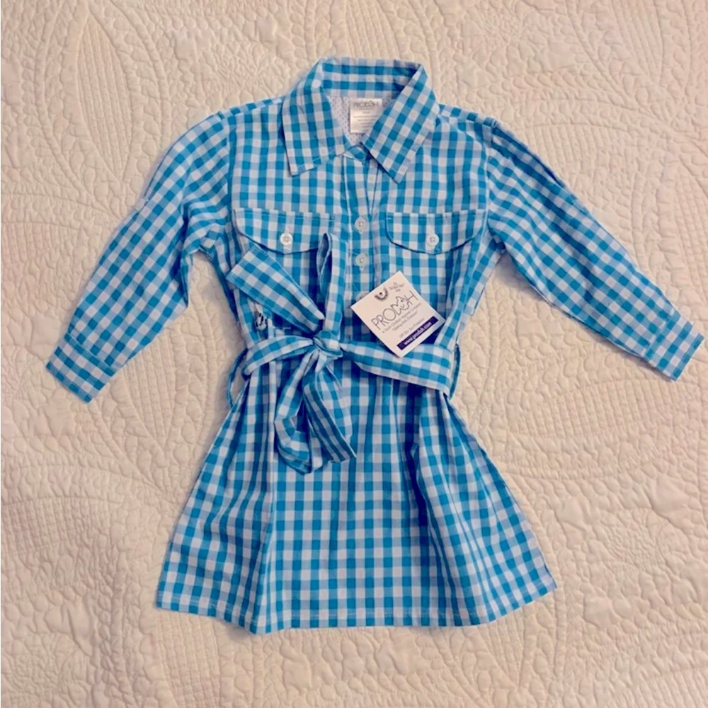 ⭐️ 🐟 PRODOH Kids - Gingham Dress - (Size 12 Months) NEW